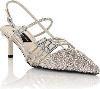 Philipp Plein Slingback Low Heels Women in Beige at Nordstrom, Size 41