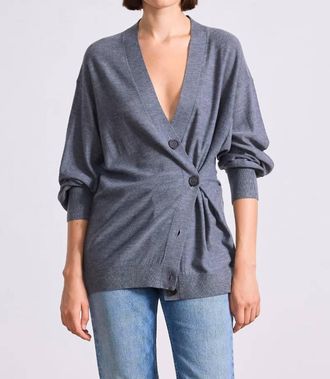 Apiece Apart Drippy Tissue Cardigan In Grey