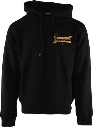 Dsquared2 Cool Fit Katoen Zwarte Sweater - Heren - Hoodies - Zwart - 2XL - Katoen - Hoodies & sweatvesten