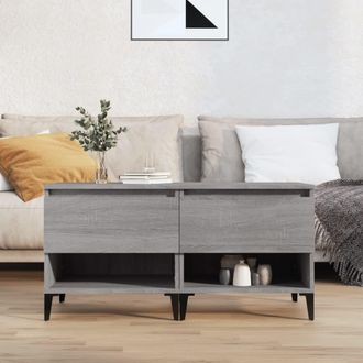 vidaXL Vidaxl - Mesas Auxiliares 2 Uds Contrachapada Gris Sonoma 50x46x50 Cm