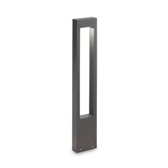 Netlighting Vega 1 Light Outdoor Bollard Anthracite IP44 G9 in Black