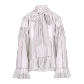 8pm Blouses, female, White, Size: S Blusa Firenze