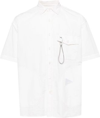 And Wander appliqué-detail short-sleeve shirt - men - Nylon/Cotton - L - White