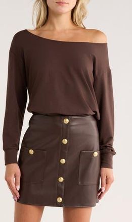 L'agence Kimora Off the Shoulder Top in Hot Fudge at Nordstrom Rack, Size Large