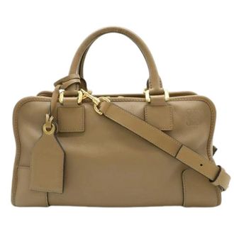 Loewe Pre-owned Handbags, female, Brown, Size: ONE SIZE Pre-owned Amazona Leather 2way Bag