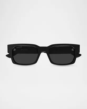 Gucci Men & apos;s GG2084S-001 Plastic Rectangle Sunglasses