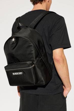 Burberry Backpack With Logo, Mens, Black