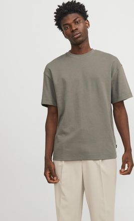 Jack & Jones Rundhalsshirt JACK & JONES JJEURBAN EDGE TEE SS O-NECK NOOS, Herren, Gr. S, gr&uuml;n (bungee cord), Jersey, Obermaterial: 100% Baumwolle, unifarben, relax