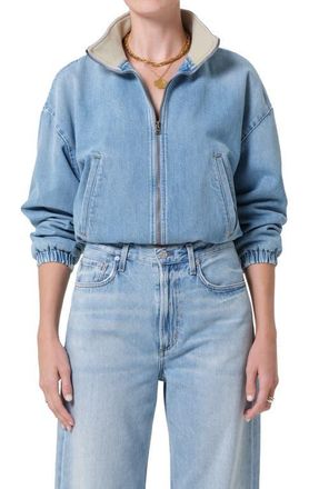 Citizens Of Humanity Bubble Denim Bomber Jacket in Marseille Light Vintage Indigo at Nordstrom, Size X-Small