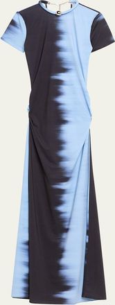 Silvia Tcherassi Yara Tie-Dye Short-Sleeve Maxi Dress