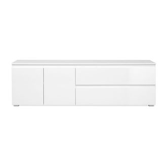 Calicosy Mueble de TV con 2 puertas, 1 estante y 2 cajones L180 cm - Blanco