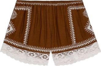 The Great. Womens Sparrow Pull-On Short In Chocolate