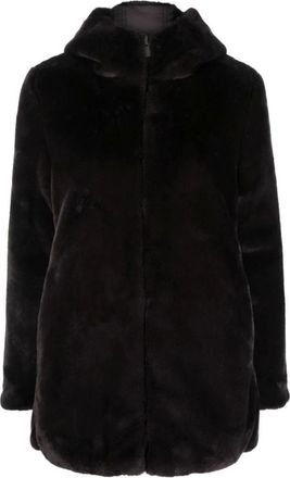 Save The Duck Faux Fur & Shearling Jackets, female, Brown, Size: 2XL Reversible Faux Fur Coat