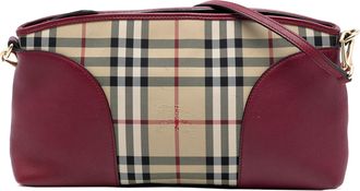 Burberry Tweeded Haymarket Check Gecoate Canvas Chichester Schoudertas (tweedehands)