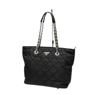 Prada Pre-owned Tote Bags, female, Black, Size: ONE SIZE Pre-owned 1Bg017 Tote Bag