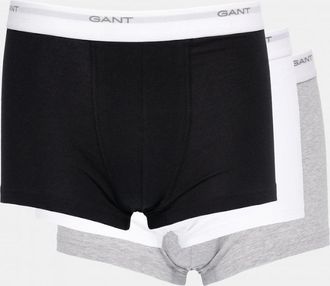 GANT Mens GANT 3-Pack Mens Core Trunks with Logo Waistband - 111 Black/White - Size: 35/34/32