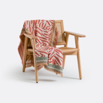 La Redoute Interieurs Jacquard plaid met franjes, LEAN