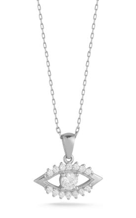 Glaze Jewelry Sterling Silver Evil Eye Necklace