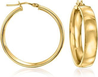 Canaria Canaria Italian 10kt Yellow Gold Hoop Earrings