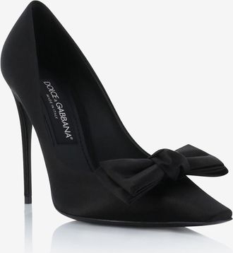 Dolce & Gabbana Satinpumps mit Schleife Mun 105
