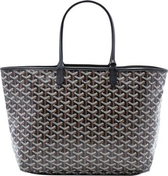 Goyard Pre-owned Womens Goyardine Saint Louis Pm - Dark Grey Textile - One Size