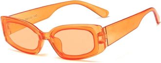 Generic Mens Square Frame Sunglasses Outdoor Sports Driving Sun Glasses(Orange)