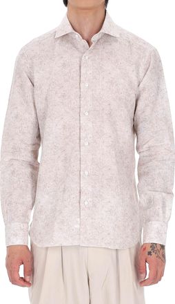 Barba Dandylife Floral Linen-Cotton Casual Shirt