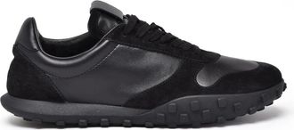 Jil Sander Black Leather Suede Sneakers