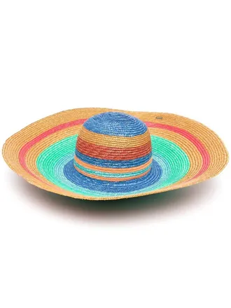 Missoni Cappello con tesa larga a righe - Toni neutri