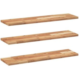 vidaXL Estante Flotante 3 Uds Madera Acacia Acabado Aceite 100x20x2 Cm Vidaxl