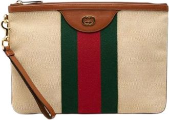 Gucci Pre-owned Clutches, female, Brown, Size: ONE SIZE Pre-owned Clutch
