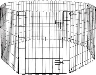 Trade Shop Trade Shop - Recinzione In Metallo Per Cani Pieghevole Per Esercizio 152,4 X 152,4 X 76,2 Cm
