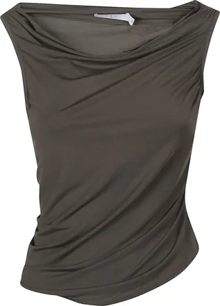 Iro Zelinda Asymmetrical Short-Sleeve Top