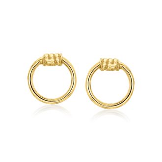 Ross-Simons Italian 14kt Yellow Gold Circle Earrings