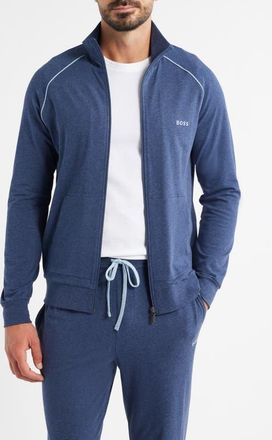 BOSS Mixmatch Z Knit Jacket in Open Blue at Nordstrom, Size Xx-Large