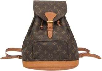 Louis Vuitton Pre-owned Backpacks, female, Brown, Size: ONE SIZE Pre-owned Canvas Backpack