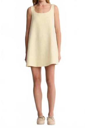 Smythe Mini Shift Dress In Butter Yellow