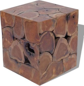 vidaXL Taburete de madera maciza de teca Vidaxl