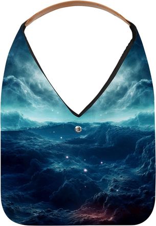 Generic Stars Nebula Reusable Lightweight Grocery Bags - Foldable Into Compact Pouch, Washable & Sturdy, Multipurpose for Shopping and Travel