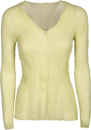 Issey Miyake Blouses - Dames - Blouses - Groen - M - Overhemden