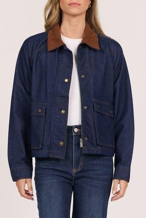 Dear John Denim Weston Barn Jacket with Contrast Collar in Anchor at Nordstrom, Size X-Large