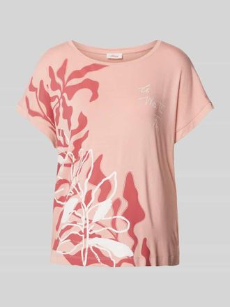s.Oliver Red Label T-Shirt mit Motiv-Print in Rosa, Größe 38