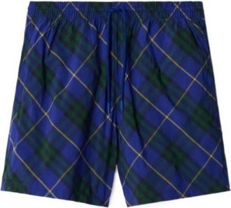 Burberry Check Print Swim Shorts, Size XX-Large