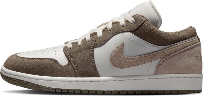 Mens Air Jordan 1 Low Shoes in Grey | 553558-046