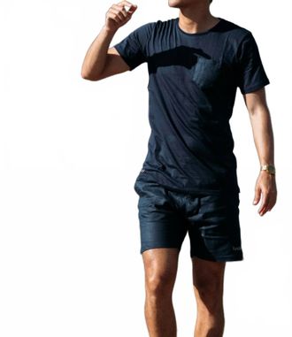 Palmacea Front Pocket Top In Navy