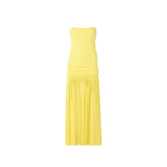 Jacquemus Maxi Dresses, female, Yellow, Size: S La Robe Abiha long dress