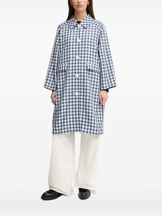 Benetton Cappotto a quadretti - Blu