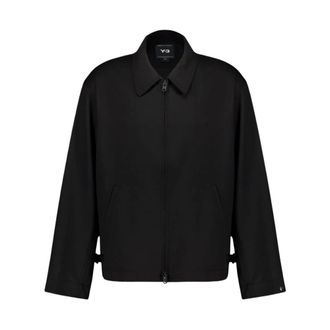 Yohji Yamamoto Verfijnde wollen blouson - Heren - Zomerjassen - Zwart - M - Wol - Jassen