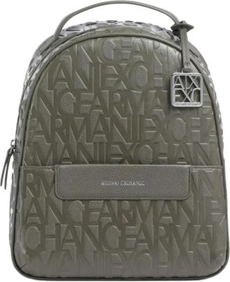 A|X Armani Exchange Tassen, Dames, Groen, ONE Size, Leer, Liz Pebble S Rugzak