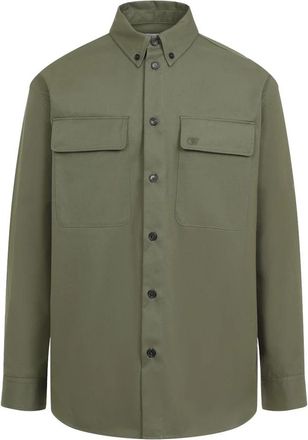 Off-white Luxe Nude Neutrals Overhemd - Heren - Casual Overhemden - Groen - XL - Katoen - Overhemden